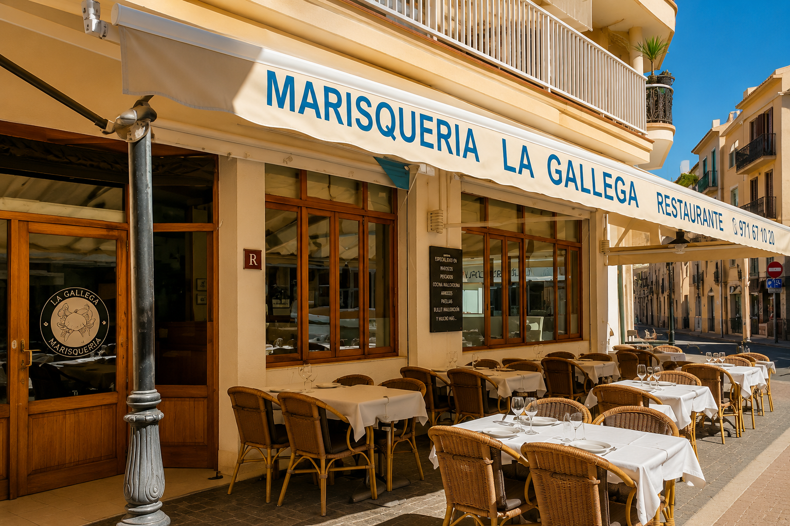 Fachada de Marisquería La Gallega en Port d'Andratx